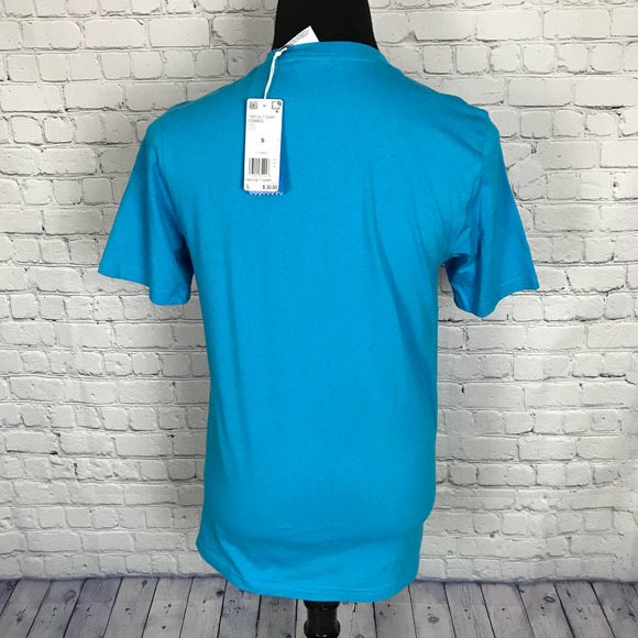 Adidas Blue Trefoil Crewneck T-Shirt | NEW | Men's Small - Picture 4 of 5